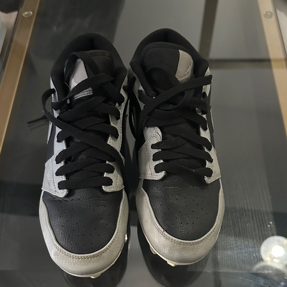 Jordan Black and Gray football cleats